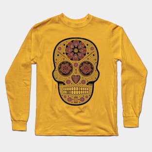 Mexican Sugar Skull Peanut Butter Marrow Long Sleeve T-Shirt